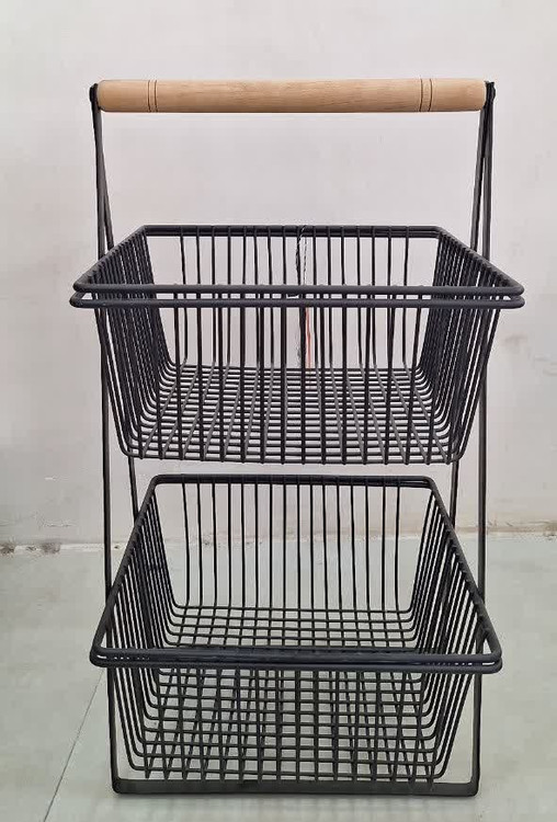 جاپیازی دوطبقه دسته چوبی