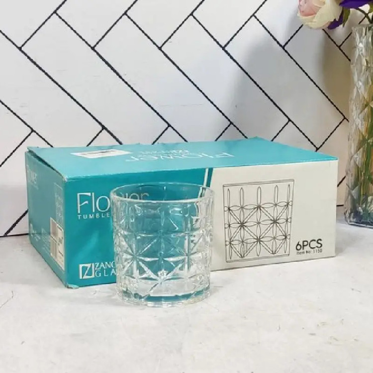 لیوان نوشابه خوری بسته 6 عددی flower زنگان